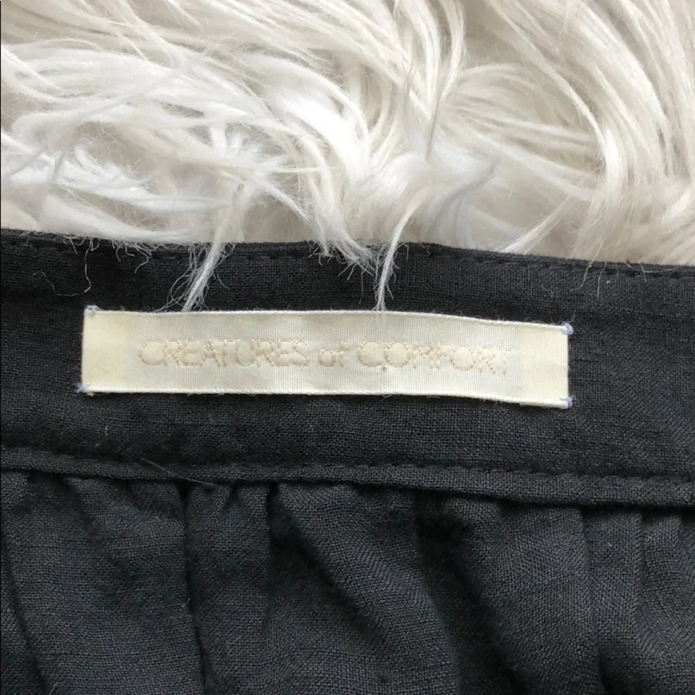 • Creatures of Comfort • Linen Black Mini Skirt XS